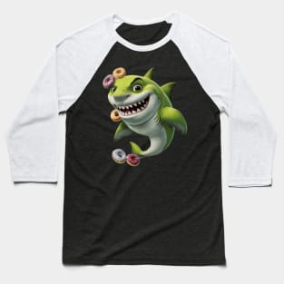 Sherk Underwater Antics Of The Bad Guy Funny Adventures With Donuts Baseball T-Shirt